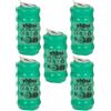 vhbw 5x NiMH Batteria a bottone di ricambio 2 pin tipo V80H 80mAh 6V compatibile con batterie compatibile con modellismo, luci solari ecc.