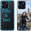 Sunrive Personalizzate Cover compatibile con HONOR X6A personalizzabile con Foto Testi Frase Logo Disegni e Grafiche Personalizzata, assorbimento degli urti morbido TPU trasparente
