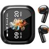 Generico Auricolari per traduzione AI - NE20 wireless in reale, audio stereo con cancellazione del rumore, display touch Blueto0th V6.LCD, conversione istantanea della lingua | Viaggi Riunioni Studio Pal