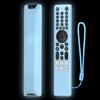 Hesupy Custodia protettiva in silicone per TCL RC833A, custodia morbida per telecomando RC833A, protezione antiscivolo per bastone TV con cordino (blu luminoso)