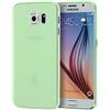doupi UltraSlim Custodia per Samsung Galaxy S6, Satinato fine Piuma Facile Mat Semi Trasparente Cover, Verde