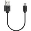 Geekria Cavo di ricarica corto di ricambio per AS600 AS800 AS650 AS650SG AS650CR AS500 AS650MB AS650FG AS660 / USB-A a Micro-USB cavo di ricarica per cuffie a conduzione ossea (1FT)