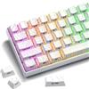 GMKWTL XVX copritasti topografici retroilluminati bianchi, set di keycap Doubleshot PBT, copritasti per tastiera con profilo OEM compatibili con 60% 65% 75% 80% 96% 100% tastiere meccaniche