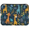 Generic Cute Cartoon Giraffe Custodia per computer portatile 13 16 pollici, morbida borsa imbottita per computer, custodia protettiva portatile per notebook, grande