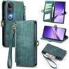 MOJIA Cover per Vivo V50 Lite 4G / 5G, [Anti Caduta Anti Graffio] Custodia Flip Wallet in Pelle di Alta Qualità con Porta Carte e Supporto. Verde