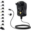 McGrey UAD-1000 Alimentatore Universale 1A, 12V), 35/0, 35mm, Cavo lungo 1 | Alimentatore universale con corrente di 1 ampere, Tensione di uscita commutabile (3V, 12V), 4mm, - Connettore cilindrico: 2