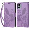 KENHONER Custodia per Motorola Moto G24/G04/G04S/E14 Cover, Viola | Portafoglio in Pelle PU Retro, Antiurto Flip, Slot per Schede, Funzione Stand, Chiusura Magnetica