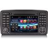 Erisin 7 pollici 8-Core 4GB+64GB Android 14 Autoradio Bluetooth GPS Navigatore per Mercedes Classe R W251 Auto Supporto CarPlay senza fili Android Auto DSP WiFi DAB+ OBD2 USB FM RDS Lettore CD Canbus