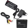 fasient Lettore multimediale HDMI, Full HD Mini Box Media Player 1080P Media Player Box Supporto USB MMC RMVB MP3 AVI MKV (Nero)(Me)