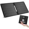 ELECAENTA 15W ETFE Pannello Solare Portatile, Caricabatterie Solare Portatile Impermeabile IP68, Caricatore Solar Pieghevole con Porte USB-A (5V/2A) e Tipo-C (5V/2A) Ultraleggero per Viaggiando, Campeggio