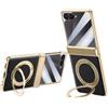 TECSHINE Custodia per Samsung Galaxy Z Flip7, Custodia per Cellulare, Cover per Telefono in Pelle per Samsung Flip 7, Supporto Rotativo Magnetico