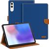 Shantime Custodia in tessuto pelle per Lenovo Yoga Tab - Blu | 11.1 2025 Custodia flip in tessuto Oxford con guscio interno in TPU, supporto integrato e portacarte