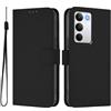 Generic Cover compatibile con OPPO REALME C71 4G Abroad Custodia per telefono in pelle PU, a portafoglio, chiusura magnetica, antiurto, con scomparti per carte di credito e cavalletto, nero