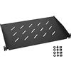 HMF 65499 Ripiano per armadio server | 19 pollici | 1 U | profondità di installazione 300 mm | nero