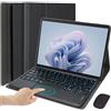 HEKUEUN Custodia Con Tastiera Per Microsoft Surface Go 4 / Surface Go 3 / Surface Go 2 / Surface Go Tablet, Tastiera Con Trackpad Bluetooth Staccabile Con Retroilluminazione A 7 Colori E Mouse