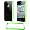 ebestStar - Bumper Cover Compatibile con iPhone 4, 4S Custodia Protezione Sottile Slim, Anti Shock Assorbimento Urti, Verde/Bianco [Apparecchio: 115.2 x 58.6 x 9.3mm, 3.5'']