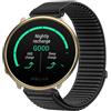 GIOPUEY Cinturini Compatibile con Polar Ignite 2, Nylon Traspirante Sport Loop Cinturino in Morbido Nylon Intrecciato Strap Band - Black