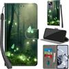 Haninsuze Cover per Xiaomi 12T Pro/Xiaomi 12T Custodia Cover Pelle Libro Portafoglio con Porta Carte Magnetica Protezione Antiurto Cuoio Flip Case Custodia Cover per Xiaomi 12T, Farfalla