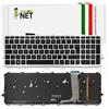 new net - Tastiera Compatibile con HP Envy 15-j002el, 15-j022el, 15-j034el, 15-j037el, 15-j040el, 15-j100el, 15-j100sl, 15-j101el [Frame Argento - Retroilluminata - Layout ITA]