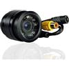 AntDau71 - Telecamera posteriore 9 led retromarcia infrarossi visione notturna auto camper 120° da incasso CW729