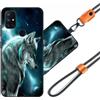 JEZSTHAI Cover Compatibile con OnePlus Nord N10 5G Custodia in Silicone TPU Morbido con Cordino/Laccio Tracolla Cellulare,Antiurto AntiGraffio Protettiva Bumper Case con Disegno Motivi,Cover*A06