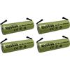 Electron 4x Batteria ricaricabile Ni-Mh Stilo AA 1,2V 2000mAh con linguette lamelle terminali a saldare per pacco pacchi batteria