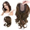 EREE HAIR - Extension per capelli da donna, 35,6 cm, con clip di ricambio per capelli a forma di onda naturale, per diradamento dei capelli, colore: marrone chiaro