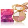 Soelegant Palette per occhi e guance, palette di ombretti e illuminanti, palette 4 in 1 per viso da donna, multiuso, per contouring, blush e bagliore con mica e silice, kit di trucco setoso a lunga durata