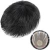 SQSZJBJMK Parrucca nera corta da uomo, sistema di sostituzione del toupet con veri capelli umani naturali con clip per uomo da indossare ogni giorno(Hair length,18 * 20cm)