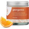 Georganics - Dentifricio Sbiancante Bio in Polvere - Miscela Sbiancante Naturale & Smacchiatore con Magnesio & Bicarbonato - Vegan, senza SLS, Test Sugli Animali e Fluoro - Arancia - 60ml