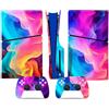 YLMKMVLCZC Pelle Decalcomania Per PS5 Slim Skin Disc Edition Console E Controller Vinyl Cover Skins Wraps Resistente Ai Graffi Compatibile No Shrinkage Forte Adesione 52880 Avvolgimento Della Pelle