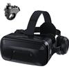 BHJAYIGS Occhiali VR, Visore Realtà Virtuale 3D, VR Visore Cuffie, Glasses 3D con Lenti HD Anti Luce Blu, Compatibili con Smartphone iPhone Android da 4,7-7,2 Pollici, Regalo di Natale, Regalo(A)