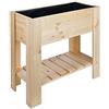 HI Fioriera sopraelevata per aromi in legno non trattato con ripiano 62905