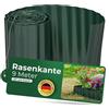 Novatool Bordo per aiuole, 20 cm di altezza, 9 metri, verde, bordatura per aiuole, bordi per aiuole, bordi per prato, bordo per aiuole