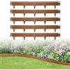 wowspeed 5 Pezzi Bordura per Giardino in Acciaio Corten, 107cm Bordura per Aiuola, Altezza 16.5cm, Bordo per Aiuole Flessibile, Bordure per Aiuole, Bordi per Aiuole Giardino per Cortile, Prato, Orto