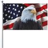 NIBABAEU 90 x 150 cm, bandiera decorativa per casa, bandiera americana americana con aquila calva selvaggia, decorazione per prato e giardino