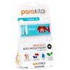 BIOSYNEX Parakito - Braccialetto anti-zanzare riutilizzabile - 2 pastiglie incluse agli oli essenziali, 1 mese di protezione, senza DEET - motivo mostri - taglia Junior 3+