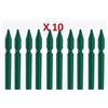Generico 10 PZ Palo paletto in Ferro PLASTIFICATO a T 30x30x3 mm plastificato Verde per Rete Recinzione Metallica (225)