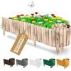 BOGATECO Bordura per aiuola in legno, Rollborder con doghe di legno | Recinzione a rullo alta 30 cm e lunga 200 cm | Recinzione in legno | Recinzione in assi ideale come bordatura per aiuola o