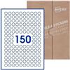 Avery Etichette adesive in carta bianca, rotonde diametro 15mm, 100 fogli, 150 etichette per foglio, formato foglio A4, adesivo permanente, stampanti laser e inkjet o scrivibili a mano