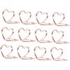 HOMOCONO 20pezzi Porta Segnaposto Metallo Forma Di Cuore Per Tavolo Supporto Doppio Per Matrimonio E Feste Rosa