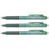 PILOT Frixion Ball Clicker - Set di 3 penne a rullo retrattile, punta fine, colore: verde