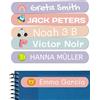 Haberdashery Online 50 Adesivi personalizzati con nome per bambini. Etichette adesive per scuola, asilo, libri, giocattoli e contenitori Tupperware. Etichette impermeabili 6x1 cm.