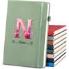 XNBTIM Quaderno Personalizzato, A5 Orizzontale Block Notes, Testo Stampato al UV, Le Iniziali Del Nome Possono Essere Personalizzate., Adatto Come Regalo