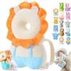 Syeefula Mushplushies Head Protector, Adjustable Baby Head Protection Backpack, Mush Plush Head Protection Backpack, Mushplushies Backpack, Head Protection Pillow for Walking Crawling (White Lion)