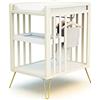 JURABABY - Fasciatoio com 2 prateleiras ONLY legno - Faggio/Giallo - 76 x 56 x 94 cm