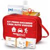 PHARMA+SPORT Kit Pronto Soccorso Auto, Casa e Viaggio - 51 Pezzi