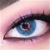 GLAMLENS Lenti a contatto colorate Adria Blue - azzurre mensili - con porta lenti a contatto -blu naturali in silicone idrogel - 2 pezzi - DIA 14.0 - senza correzione 0.00 diottrie lente a contatto