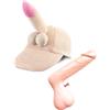 realGOOS Cappello pisello rosa peluche e pistola ad acqua pisello per la festa di addio al nubilato celibato gadget per adulti sexy 18+