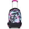 Seven Trolley Scuola Jack 3 Ruote Detach, Azzurro Fucsia, Zaino Con Carrello Sganciabile da 37 L Tasca Borraccia, Zainetto Staccabile, Multiuso e Spazioso, Scuola Elementare e Media, Zaino Bambina